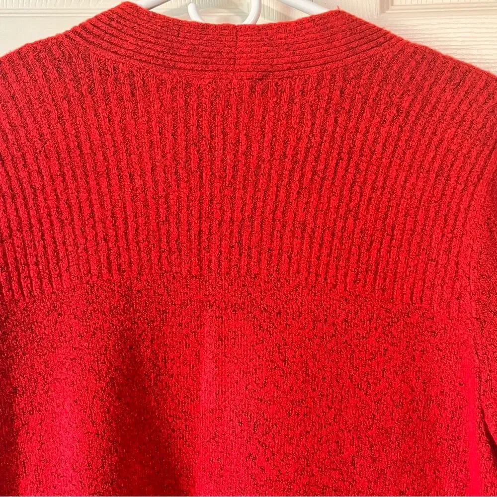 Talbot’s Red Cardigan knit Sweater Women’s medium petite - Picture 8 of 8